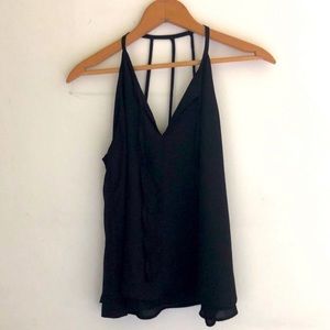 Layered black camisole